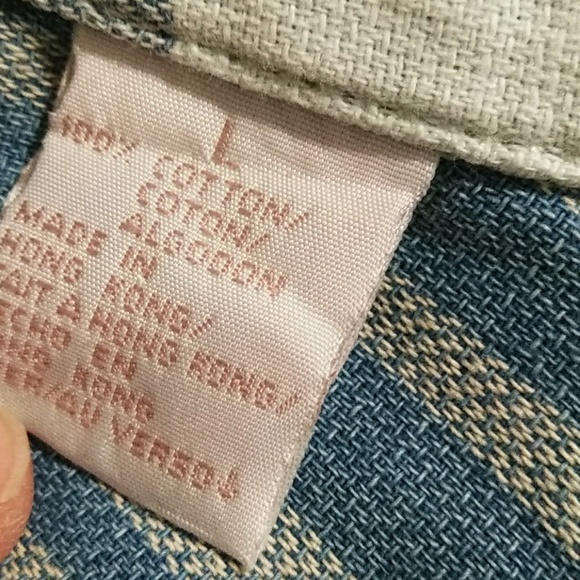 Vintage Liz Claiborne Zipper Front Plaid Top L - Picture 6 of 8